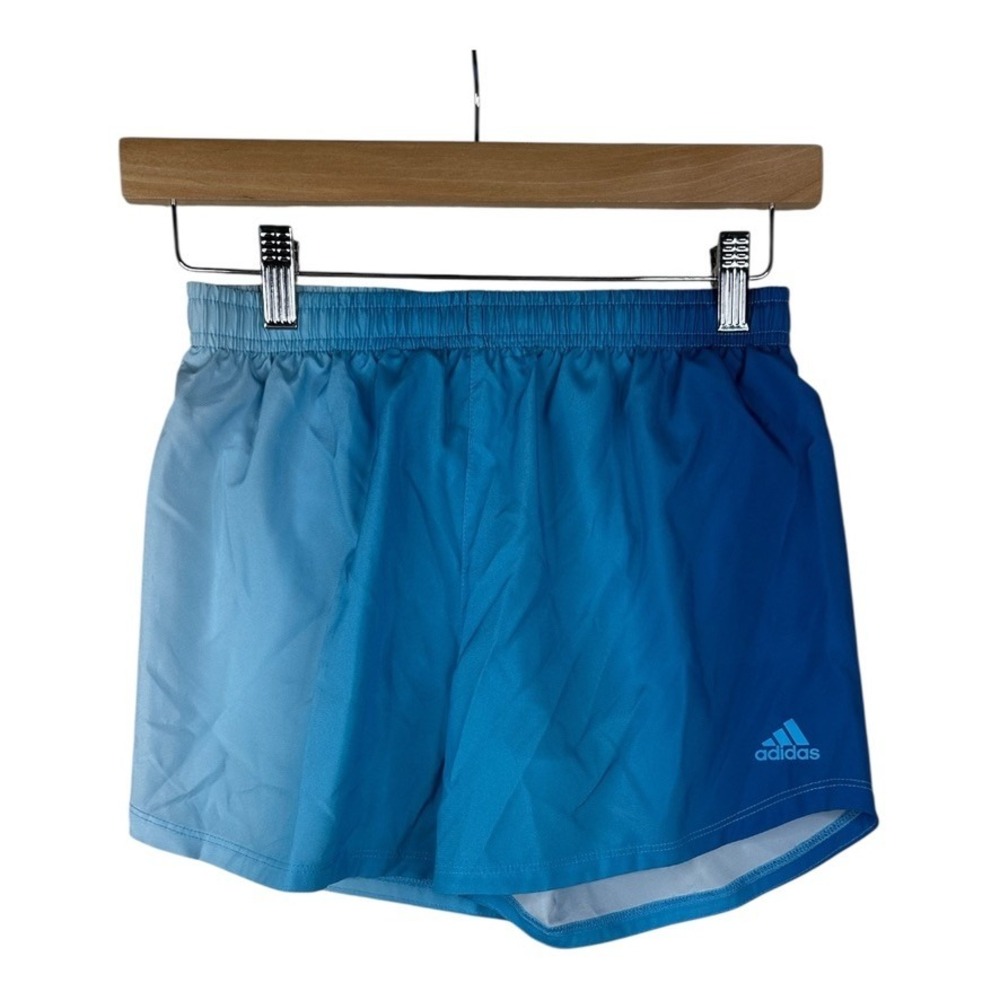 NWT Adidas Athletic Shorts‎ Girl's Blue Rush Built In Brief Size L (14)